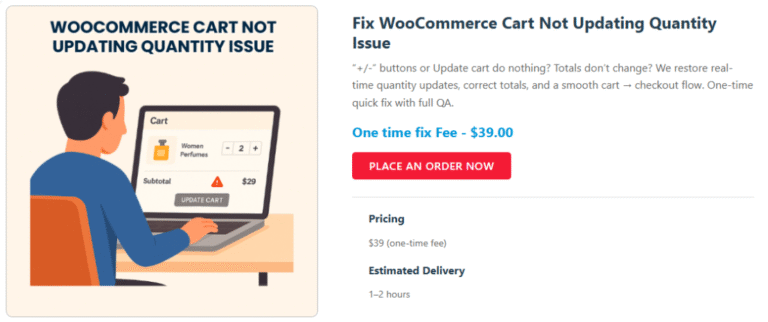 Fix WooCommerce Cart Page Not Updating Quantity (AJAX Issue)